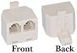 RJ11 / RJ12, 6P6C (Straight) T-Adaptor