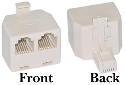 RJ11 / RJ12, 6P6C (Straight) T-Adaptor