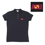 Arizona State Sun Devils NCAA Classic Pique Polo Shirt for Women (Black)