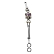 925 Silver & Amethyst Square Filigree Bracelet with 18k Gold Accents- 7.5 IN