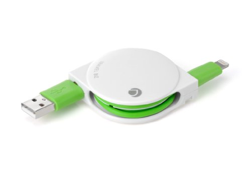 Deff TRAVEL BIZ Lightning 2.4A急速充電&データ転送巻取式ケーブル バニラホワイト DCA-RL060WH