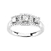14K White Gold Diamond Three-Stone Ring - 0.50 Ct.