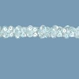 Sequin Daisy Trim - Crystal - 36