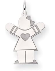 14k White Gold Kid Charm