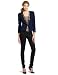 BCBGMAXAZRIA Women's Cain Embellished Lapel Jacket, Dark Ink, Small