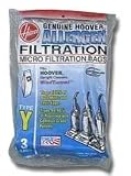 Hoover 4010100Y 3-Pack of Replacement Bags