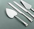 CAKE KNIFE/SERVER SET, HEART HANDLE, SILVER PLATED.