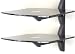 Invision® Premium Av Wall Mounted Double Glass Shelf Units 