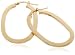 9ct Yellow Gold MN50 Flat Oval Hoop Earrings