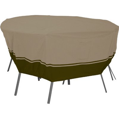 Classic Accessories Villa Collection Large Round Patio Table and Chair Set Cover