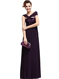 Ever Pretty Fabulous Pleated Empire Line Long Formal Evening Dress 09464, HE09464PP08, Purple, 6US