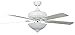Concord Fans 52VALQC5EWH Valore Quick Connect Ceiling Fan with Light Kit, 52", White