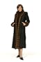 100% 17 Ounce Brown Loro Piana Cashmere Straight Body 7/8 Coat w/Mahogany Crosscut Mink Tuxedo, Notch Collar & Cuffs