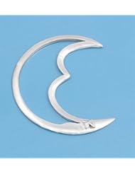 Sterling Silver Abstract Half Moon Pendant