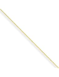10k Yellow Gold 16in .6mm Solid D/C Cable Necklace Chain. Metal Wt- 0.56g