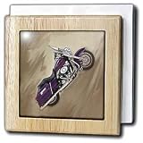 Tile Napkin Holder Picturing Picturing Harley-Davidson Motorcycle