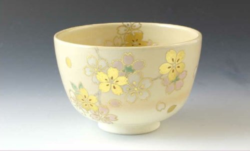 茶道具！ 中村香菊 作 「金彩桜・抹茶碗」 京焼 TCK７５７