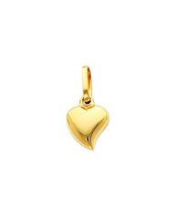 14K Yellow Gold Small Heart Charm Pendant