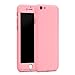 Diaxbest iPhone 6s Case, 4.7 inch Matte 360 Full Body Coverage Protective Case Cover Ultra-Thin Hard Hybrid PC with Free Slim Tempered Glass Screen Protector for Apple iPhone 6/6s (Pink)