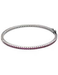 CZ by Kenneth Jay Lane "Trend Cubic Zirconia" Black Rhodium-Plated Silver Narrow Bracelet, 2.0 cttw