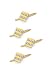 Solid 14K Gold and .40ct Diamond Stud Set (4)