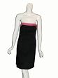 ROBIN JORDAN Strapless Bow Dress in Black / Rosette