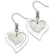 Stainless Steel Heart Dangle Earrings Stainless Steel Heart Dangle Earrings