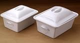 Pillivuyt 430111 Oblong Casserole With Lid, Medium - 7.5 x 5.5 Inch, 1 qt.