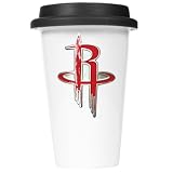 Houston Rockets Ceramic Travel Cup (Black Lid)