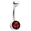 Stainless Steel Biohazard Logo Belly Ring