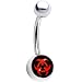 Stainless Steel Biohazard Logo Belly Ring