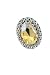 Rocker Jewelry Large Yellow Crystal Ring Rocker Cocktail Ring