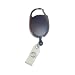 Ausweis Jojo Oval mit Schlaufenclip in schwarz