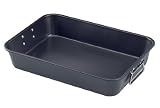 ELO 53840 Carbon Steel 15.75-Inch By 11.25-Inch By 3-Inch Ovenproof Roasting Pan Dish
