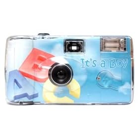 10 Pack It's A Boy Baby Feet Cameras - 27 Exposures - Built-in-flash - 35mm - 400 ISO Film by Cameras For All Baby Cameras