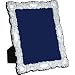 25 x 20cm British Antique Frame- Blue Velvet Back In Sterling Silver By Carrs Of Sheffield