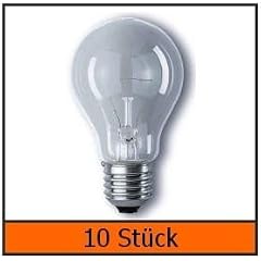 10x Osram Gl�hlampe Classic A CL 60 E27 60Watt klar