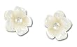 White Mother of Pearl Flower Stuf Earrings