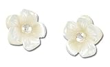 White Mother of Pearl Flower Stuf Earrings
