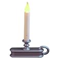 Good Tidings LED Single-Tier Window Candle with Light Sensor, Pewter Finish