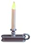 Good Tidings LED Single-Tier Christmas Window Candle with Light Sensor, Pewter Finish