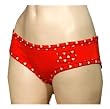 Mamia Gold Sexy Stretch Cotton Spandex Boyshort Bikini Panties with Heart Designs on Waist and Legs (Lp1039k)