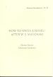 How to Write a Noveli After W.S. Maugham (Black Lodge Booklet Series, No. 8)