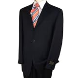 Dark Navy Hand Tailored Men Suit Italian Merino Wool for Year Round Use Complete Jacket and Pants