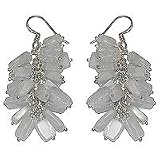 Silver Earrings Made of Rainbow Gemstone 2 
