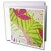 Florene Abstract Floral - Fuchsia and Lime Floral Embroidery - Greeting Cards-12 Greeting Cards with envelopes