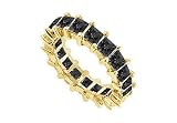 Black Diamond Eternity Band : 14K Yellow Gold  4.00 CT Diamonds