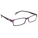 PenSee Fashion Horned Rim Rectangular Eye Glasses Frames Clear Lens (Purple(Dot legs))