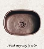 Herbeau 4301-61 Seine Oval Bowl, Hammered Weathered Copper