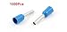 1000Pcs Crimp Connector Insulated Pin Terminal Blue for AWG 16 Wire